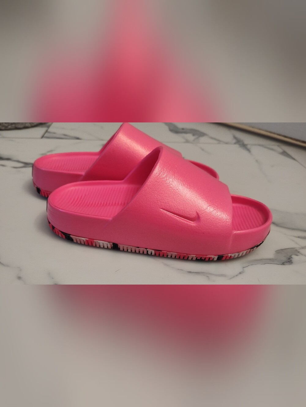 Women's Nike A'Ja A'One Calm Slides Size 6 Hyper Pink